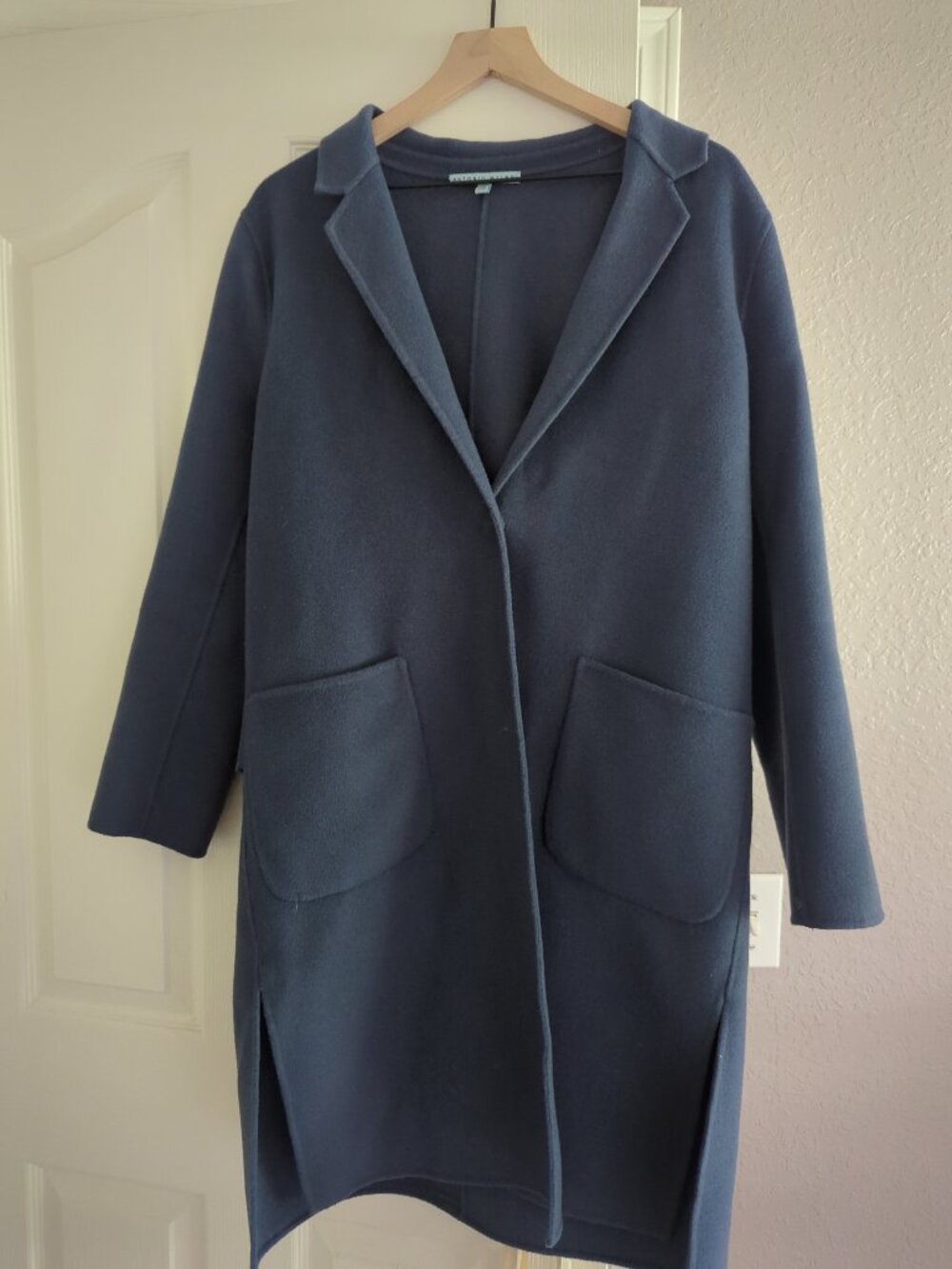 Antonio Melani 100% Wool Long Coat Blue